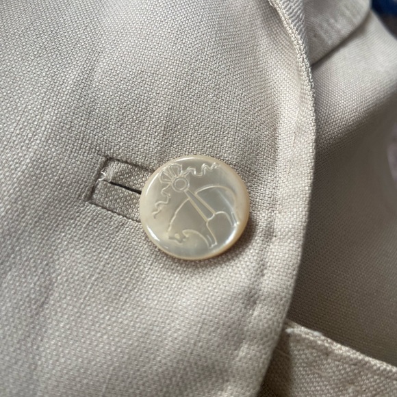 🛑SOLD Brooks Brothers Women’s Beige Linen Blend Single Breasted Blazer - Picture 12 of 12